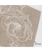 Tête de lit en vinyle Natural Rosas beige - 80x150 cm