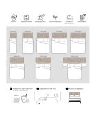 Tête de lit en vinyle Natural Rosas beige - 80x135 cm