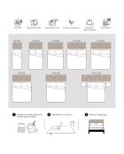 Tête de lit en vinyle Natural Rosas beige - 80x180 cm
