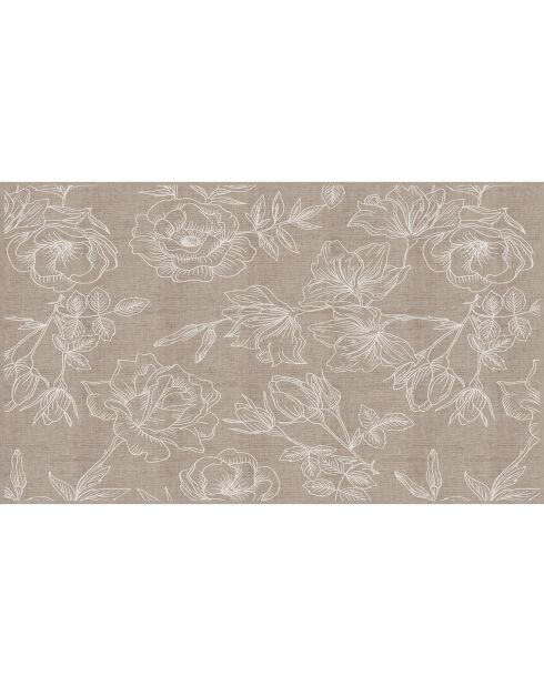 Tête de lit en vinyle Natural Rosas beige - 80x135 cm