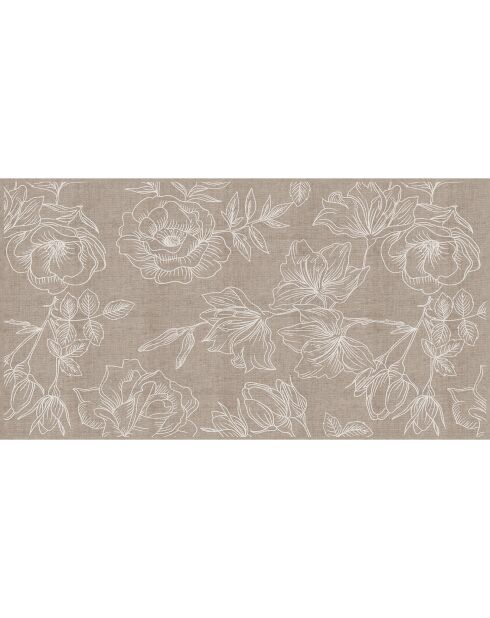 Tête de lit en vinyle Natural Rosas beige - 80x150 cm