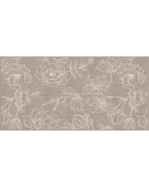 Testiera in vinile beige Natural Rosas - 80x160 cm