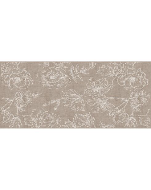 Tête de lit en vinyle Natural Rosas beige - 80x180 cm