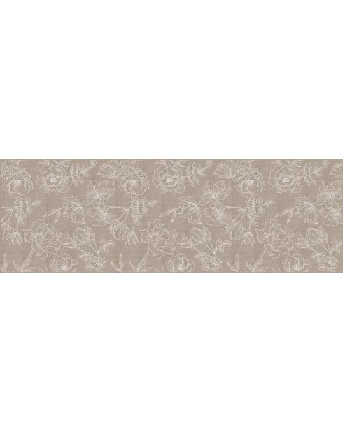 Testiera in vinile beige Natural Rosas - 100x300 cm