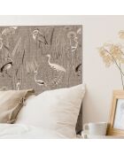 Tête de lit en vinyle Pajaros Yute beige - 80x160 cm