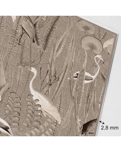 Tête de lit en vinyle Pajaros Yute beige - 80x105 cm