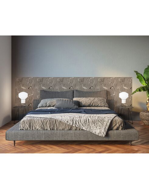 Testiera in vinile beige Pajaros Yute - 80x200 cm