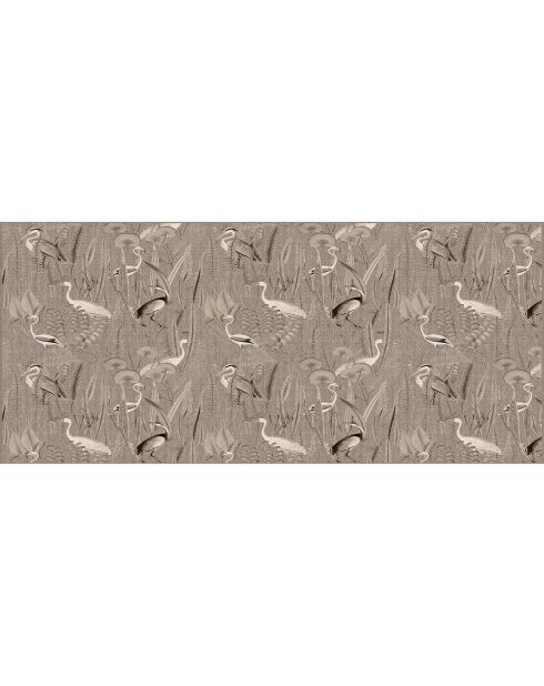 Testiera in vinile beige Pajaros Yute - 80x180 cm