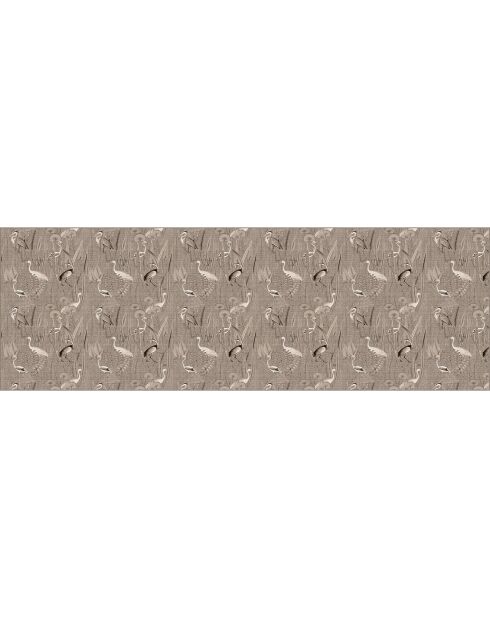 Testiera in vinile beige Pajaros Yute - 100x300 cm