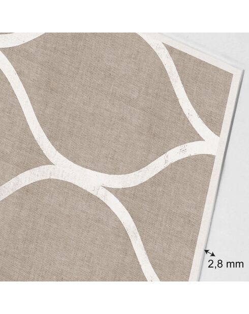 Tête de lit en vinyle Celosía Natural beige - 80x160 cm