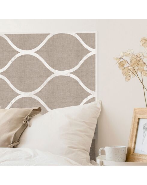 Testiera Celosía in vinile beige naturale - 80x160 cm