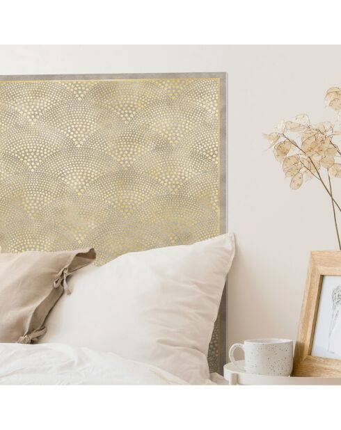 Tête de lit en vinyle Natural Glam Fantasy beige - 80x160 cm