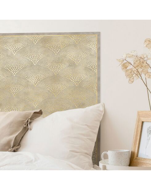 Tête de lit en vinyle Natural Glam Fantasy beige - 80x200 cm