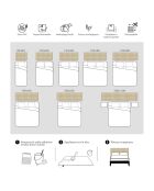 Tête de lit en vinyle Natural Glam Fantasy beige - 80x160 cm