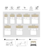 Tête de lit en vinyle Natural Glam Fantasy beige - 80x180 cm