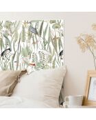 Tête de lit en vinyle Aves del Paraíso multicolore - 80x200 cm
