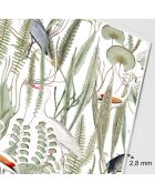 Tête de lit en vinyle Aves del Paraíso multicolore - 80x180 cm