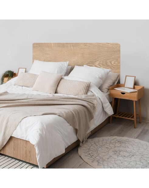 Tête de lit en vinyle Madera Esquinas Redondeadas beige - 80x105 cm