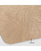Tête de lit en vinyle Madera Esquinas Redondeadas beige - 80x135 cm