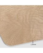 Tête de lit en vinyle Madera Esquinas Redondeadas beige - 80x180 cm