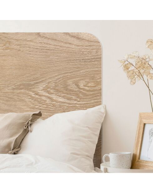 Tête de lit en vinyle Madera Esquinas Redondeadas beige - 80x105 cm