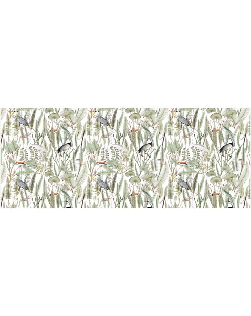 Testiera in vinile Aves del Paraíso multicolore - 80x200 cm