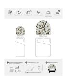 Tête de lit en vinyle Arco Magnolias multicolore - 160x165 cm