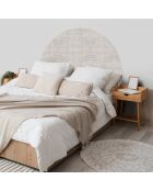Tête de lit en vinyle Arco Imitación Arpillera Natural greige - 160x165 cm
