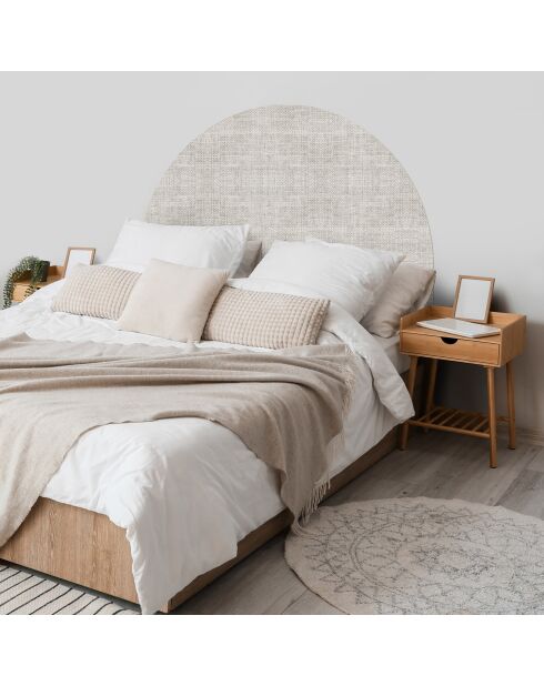 Tête de lit en vinyle Arco Imitación Arpillera Natural greige - 160x165 cm