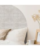 Tête de lit en vinyle Arco Imitación Arpillera Natural greige - 160x165 cm