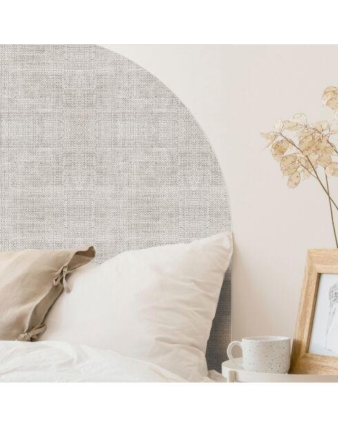 Arco Imitación Arpillera Testiera in vinile greige naturale - 160x165 cm
