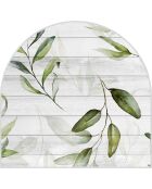 Tête de lit en vinyle Arco Laurel Tablas naturel/vert - 160x165 cm