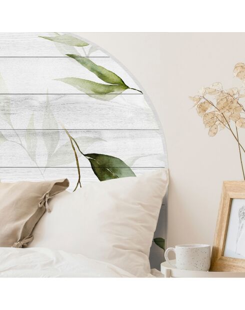 Testiera in vinile Arco Laurel Tablas naturale/verde - 160x165 cm