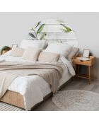 Tête de lit en vinyle Arco Laurel Tablas naturel/vert - 160x165 cm