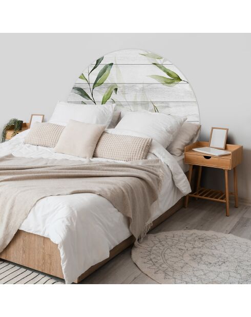 Tête de lit en vinyle Arco Laurel Tablas naturel/vert - 160x165 cm