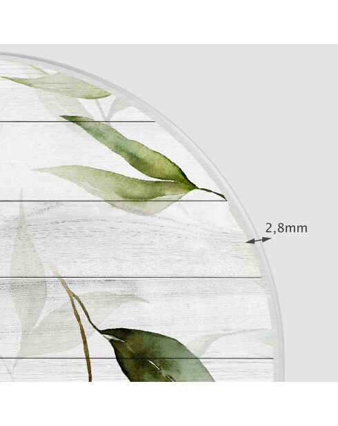 Testiera in vinile Arco Laurel Tablas naturale/verde - 160x165 cm