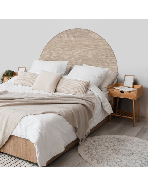 Tête de lit en vinyle Arco Imitación Madera 1 beige - 160x165 cm