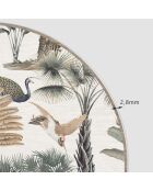 Tête de lit en vinyle Arco Jardín Exótico multicolore - 160x165 cm