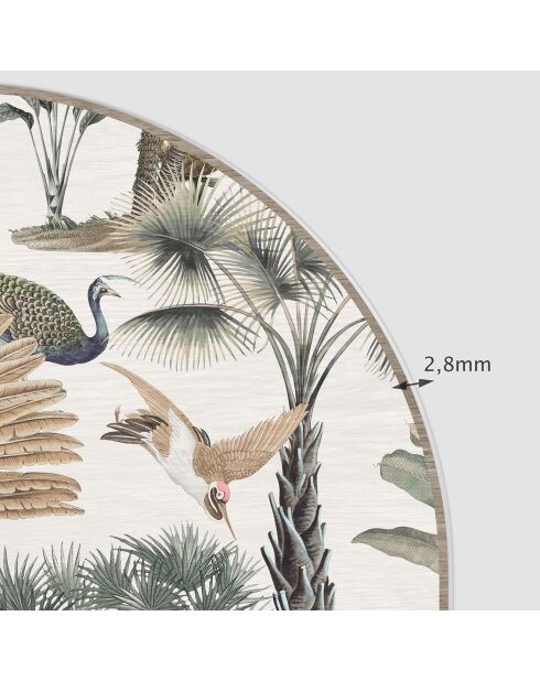Tête de lit en vinyle Arco Jardín Exótico multicolore - 160x165 cm