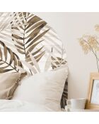 Tête de lit en vinyle Arco Hojas en Madera beige - 160x165 cm