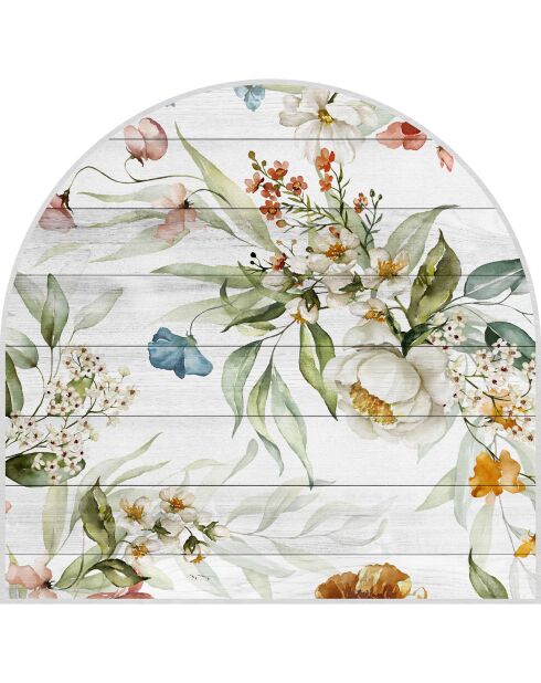 Tête de lit en vinyle Arco Flores Silvestres en Madera multicolore - 160x165 cm