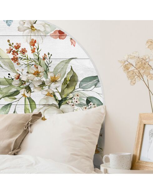 Tête de lit en vinyle Arco Flores Silvestres en Madera multicolore - 160x165 cm