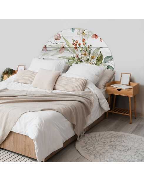 Tête de lit en vinyle Arco Flores Silvestres en Madera multicolore - 160x165 cm