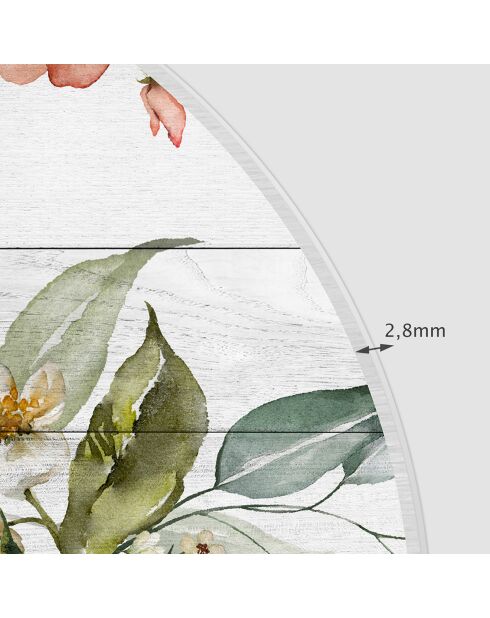 Tête de lit en vinyle Arco Flores Silvestres en Madera multicolore - 160x165 cm