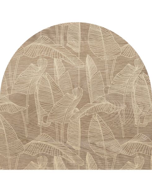 Tête de lit en vinyle Arco Paraíso en Madera beige - 90x90 cm
