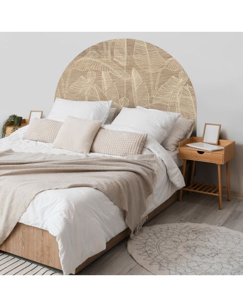 Tête de lit en vinyle Arco Paraíso en Madera beige - 90x90 cm