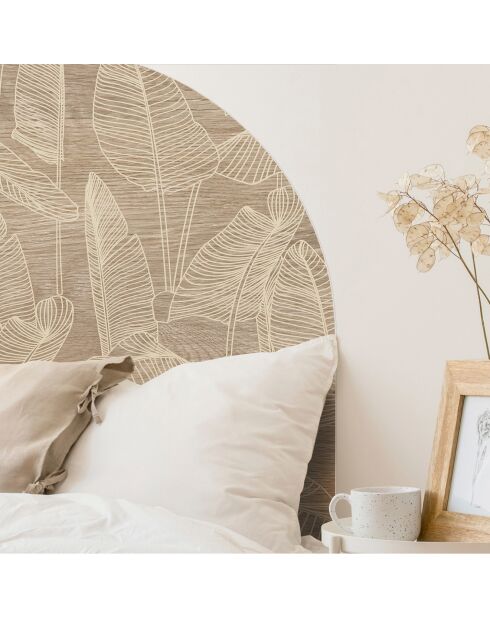 Tête de lit en vinyle Arco Paraíso en Madera beige - 90x90 cm
