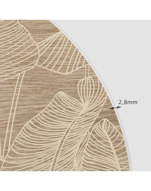 Arco Paraíso Kopfteil aus Vinyl, Maderabeige, 90x90 cm