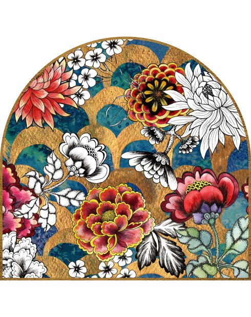 Testiera Arco Luxury in vinile multicolore - 160x165 cm