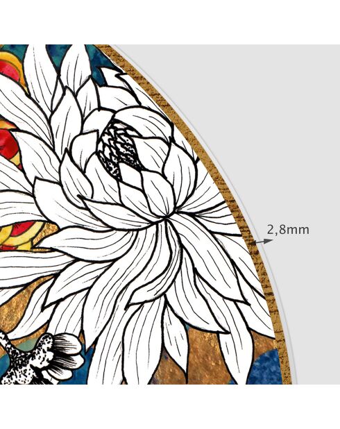 Cabecero Arco Luxury de vinilo multicolor - 90x90 cm